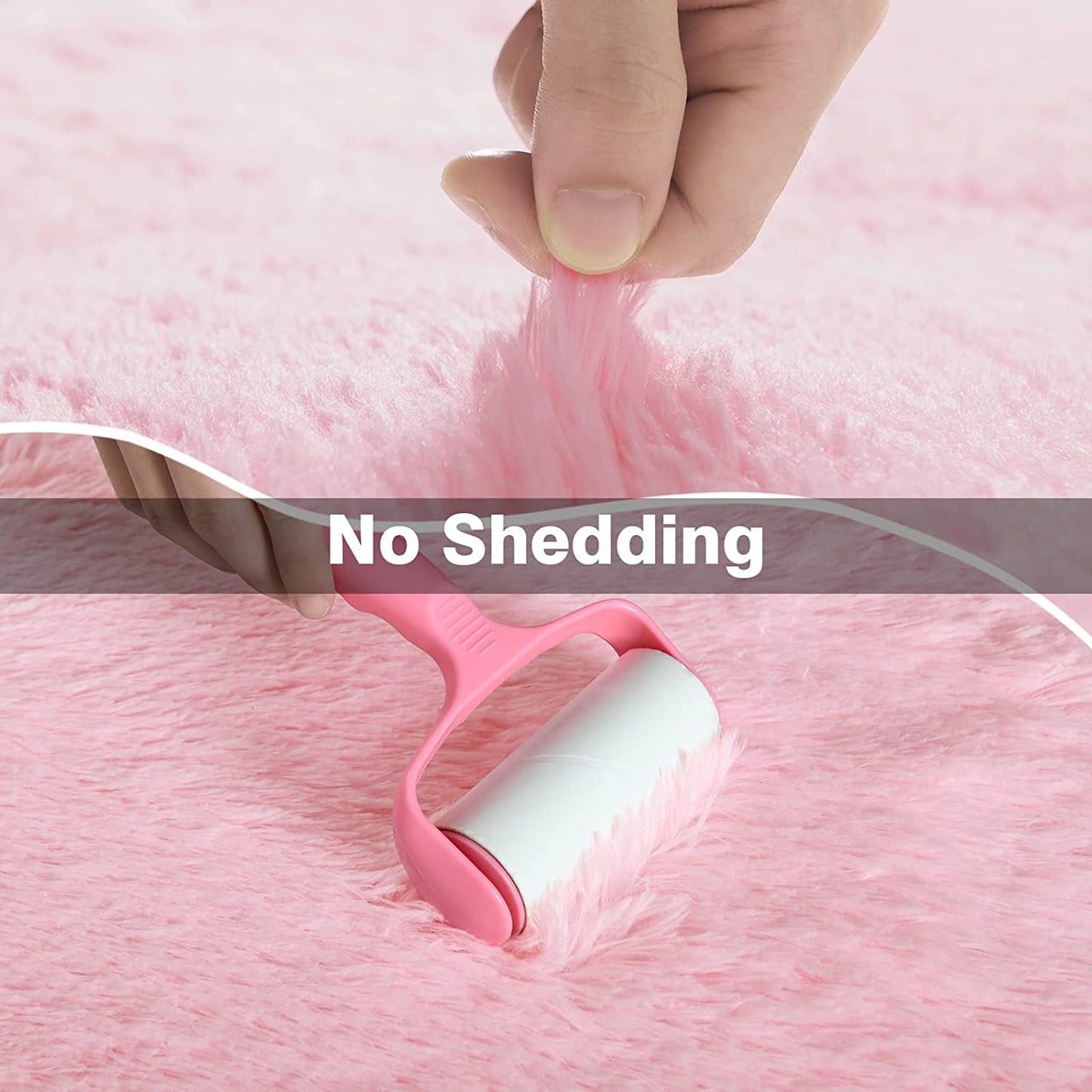 3x5 Feet Pink Soft Plush Shaggy Area Rug