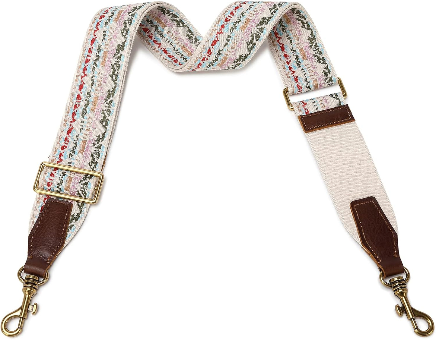 Adjustable Cowhide Head Wide Shoulder Strap for Bags and Guitars