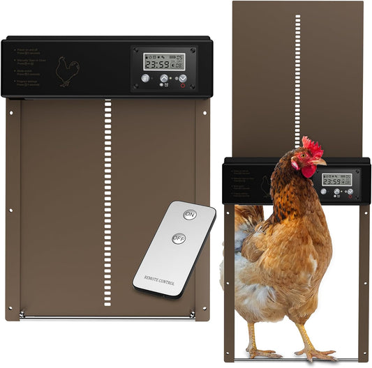 Automatic Chicken Coop Door with Timer, Light Sensor, and Remote Control – Maximum Security for Poultry