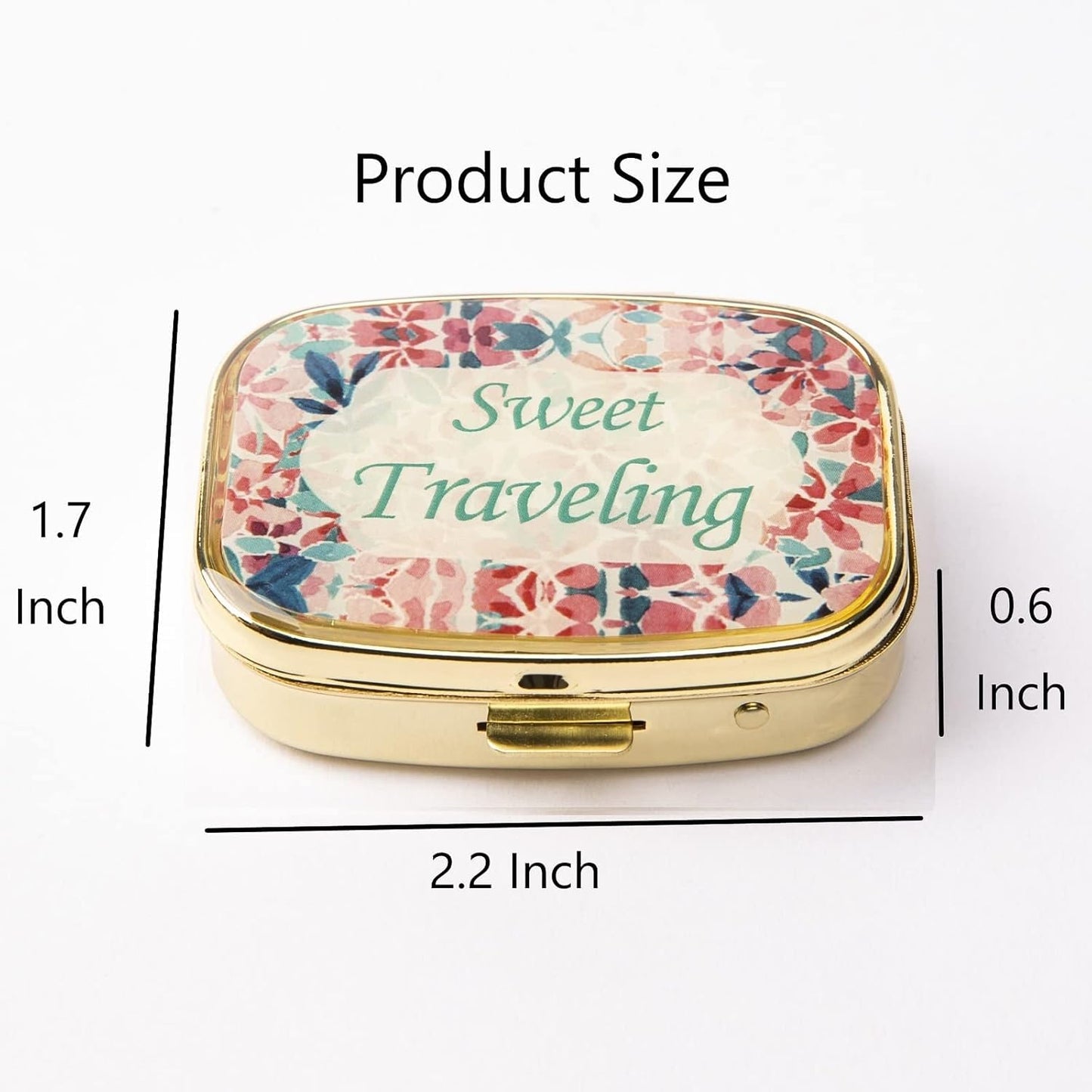 Travel-Friendly Metal Pill Organizer for Medications and Supplements - Compact and Secure Storage Solution