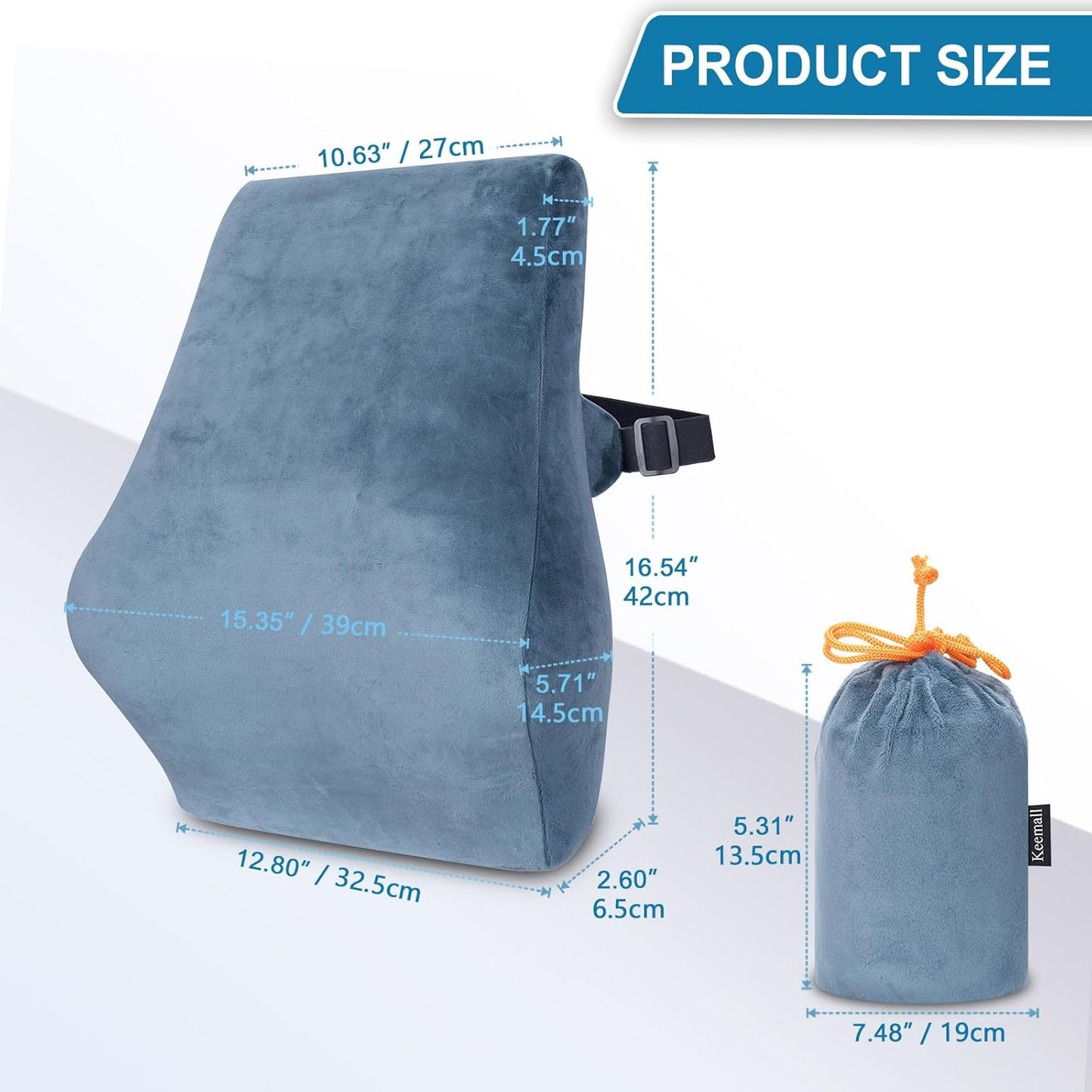 Inflatable Lumbar Pillow Cushion for Office, Car, and Home Use