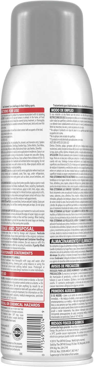 Ortho Home Defense Max Bed Bug Killer - Also Kills Fleas & Brown Dog Ticks, Spot Treatment, 18 oz