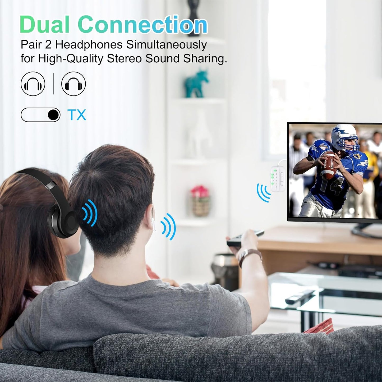 Discover Seamless Audio Streaming with Bluetooth V5.4 Transmitter Receiver for TV, PC, Gym & More