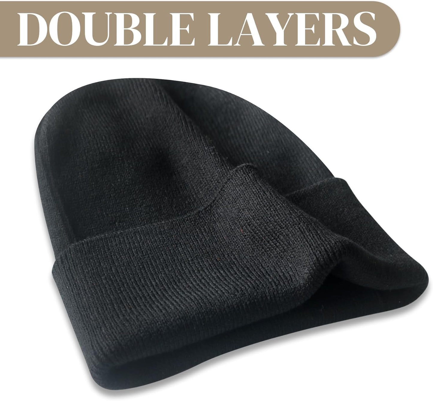 Stay Cozy & Stylish with Our Unisex Navy Blue Knit Cuffed Winter Beanie Hats