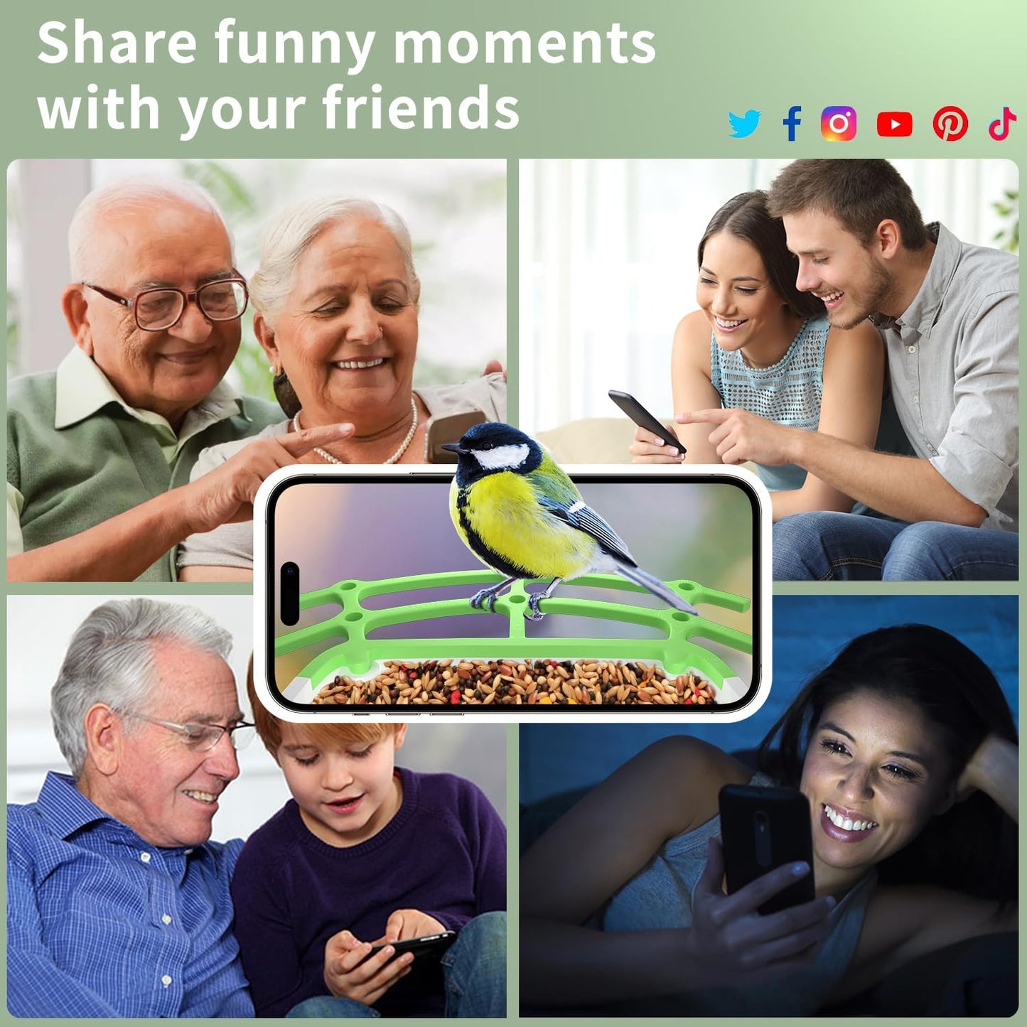 Explore Nature with Smart Bird Feeder: Solar Powered, HD Camera, AI Video Capture for Bird Lovers