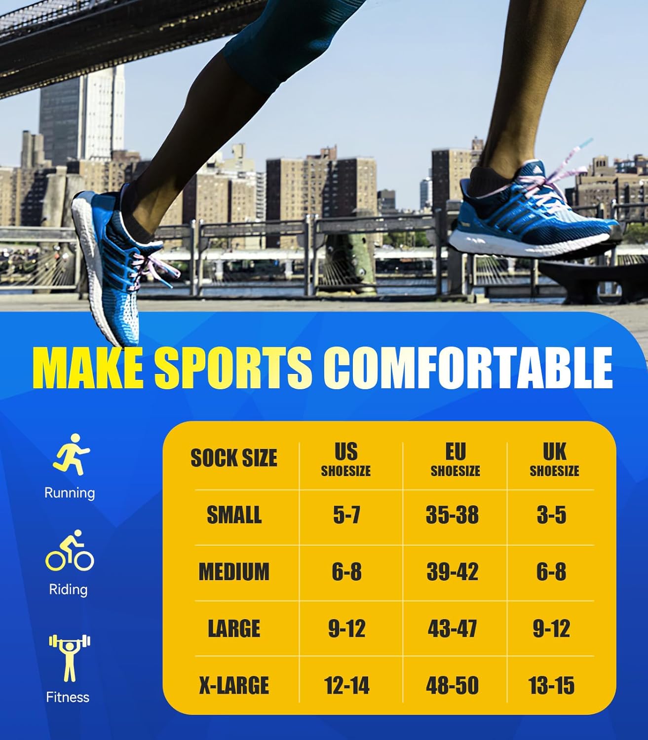 Pack of 6 Men's Size 6-8 Cushioned Ankle Socks for Running & Sports - Durable, Breathable, Odor-Free