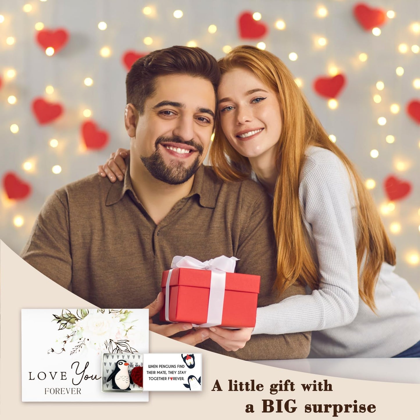 Mini Penguin Love Token in Matchbox: Unique Anniversary & Valentine Gift