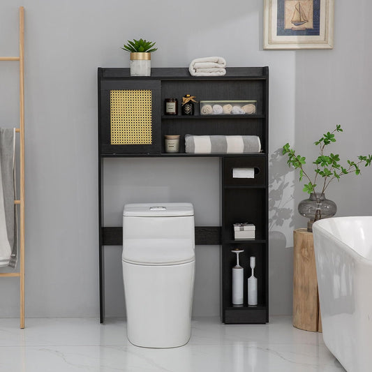 Maximize Bathroom Storage with 6-Tier Freestanding Rack - Fits Over Standard Toilets