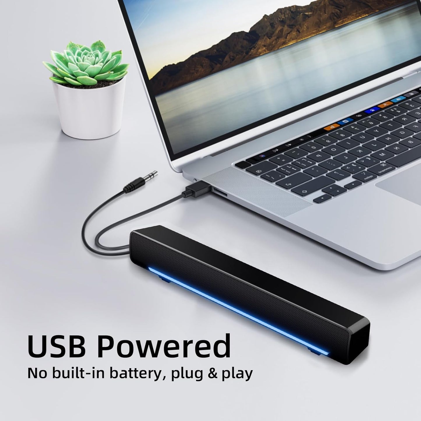 Enhance Your Audio Experience with USB-Powered Desktop Bluetooth Soundbar