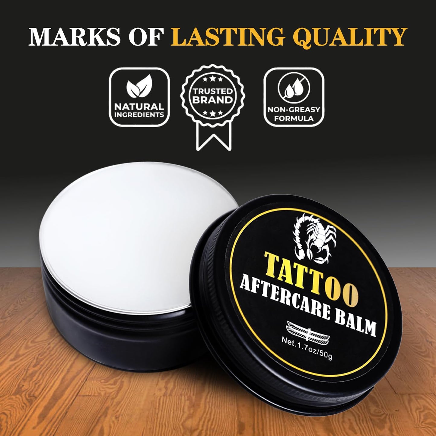 Ultimate Tattoo Aftercare Balm - Natural, Hypoallergenic, 17oz for Vibrant Tattoos