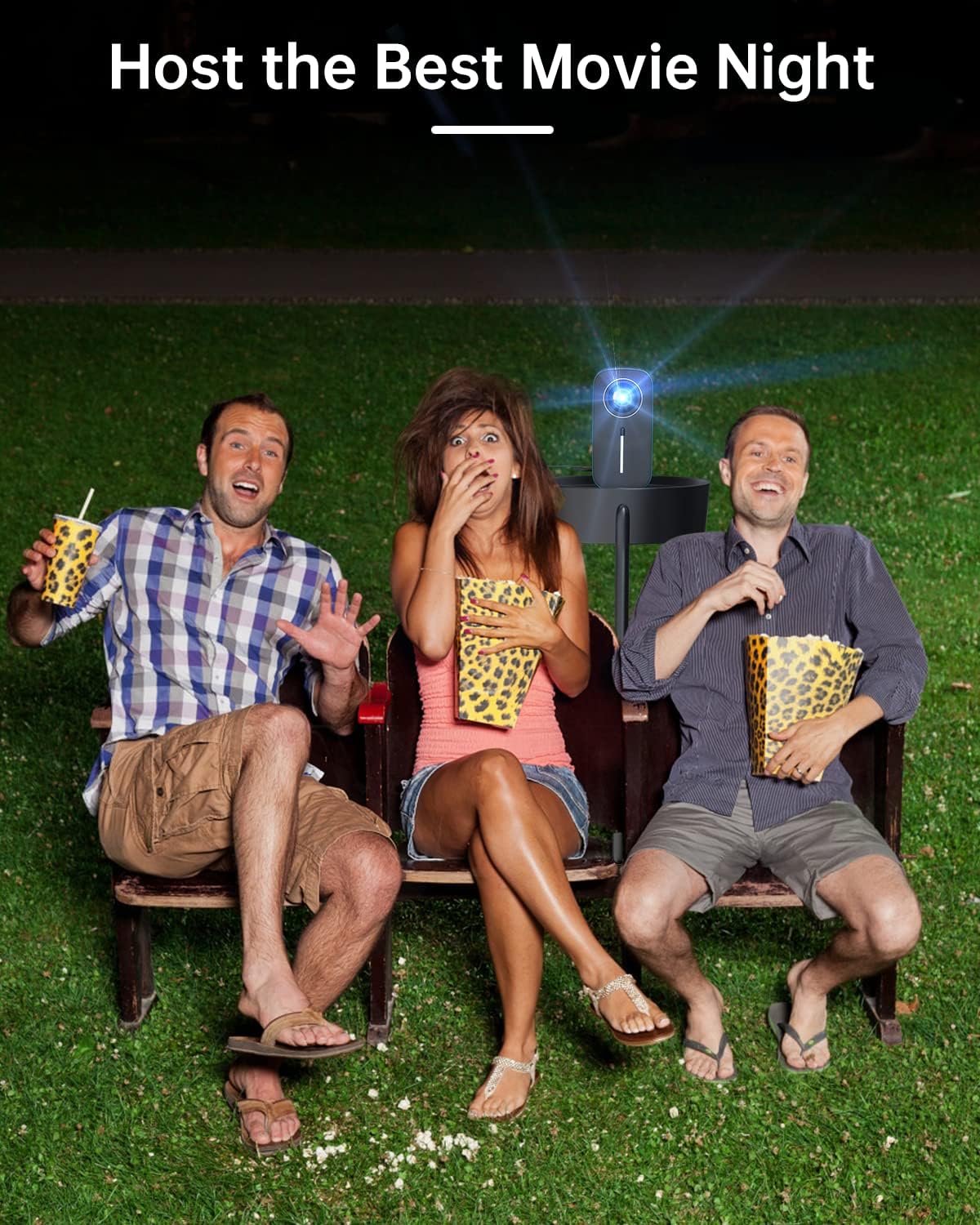 Top Mini Projector: 4K Support, 8500 Lumens, Bluetooth, 200" Screen – Perfect for Home Cinema & Outdoor Movies