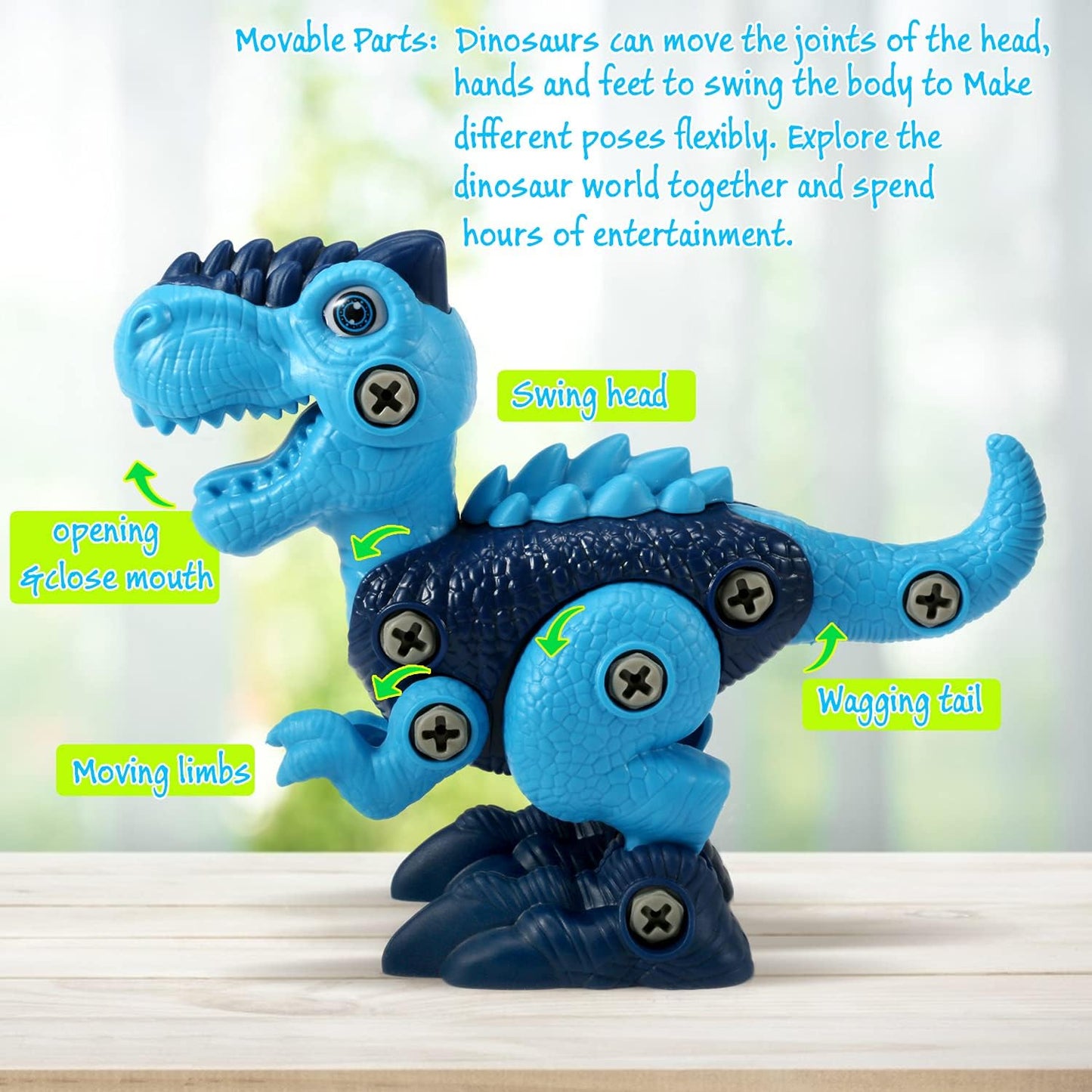 Engaging STEM Dinosaur Toys for Kids 3-8 Years - Educational Building Sets with Electric Drill