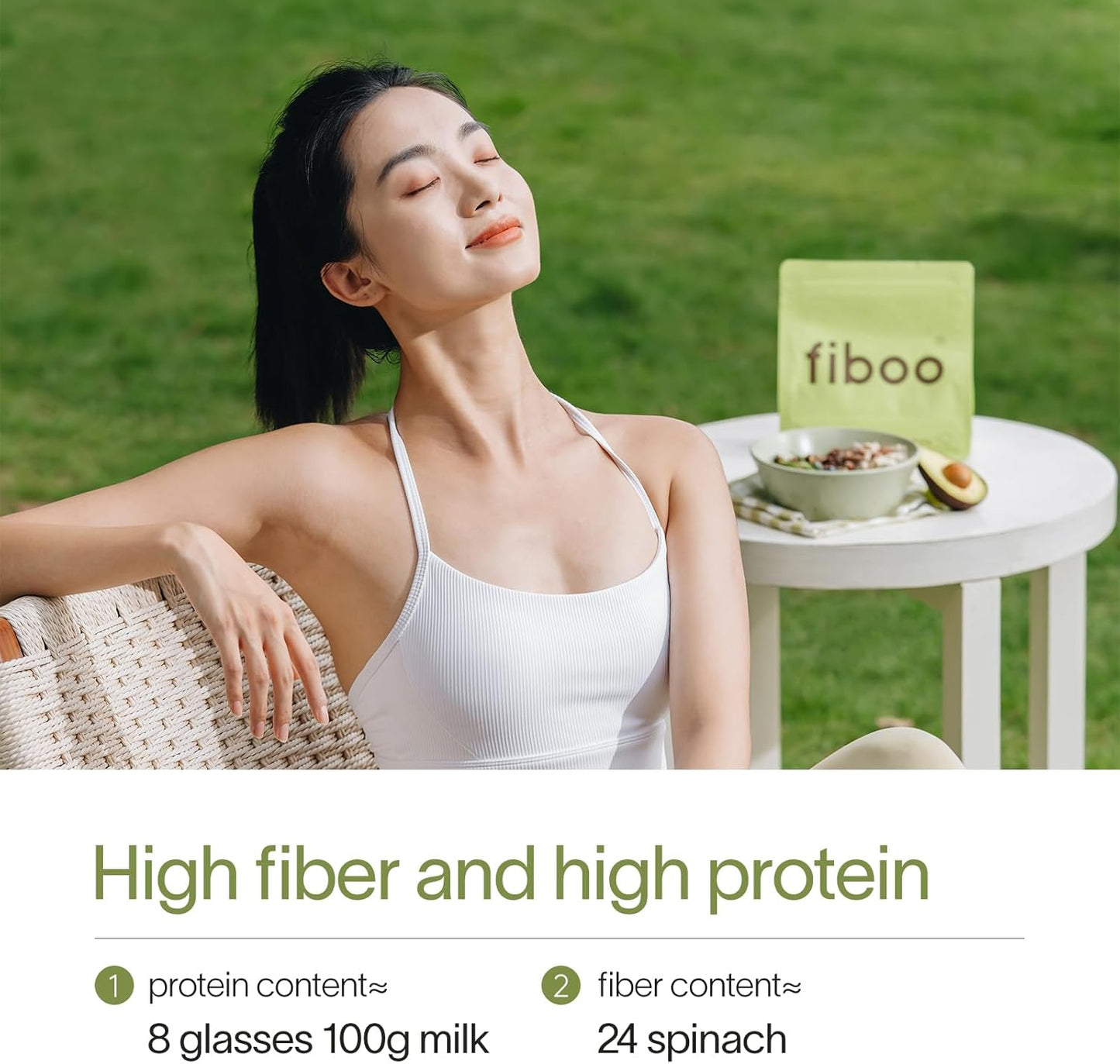 Explore Nutrient-Rich Fiboo Avocado Coconut Meal Replacement Shake - High Fiber, Protein Packed, No Added Sugar, 400g