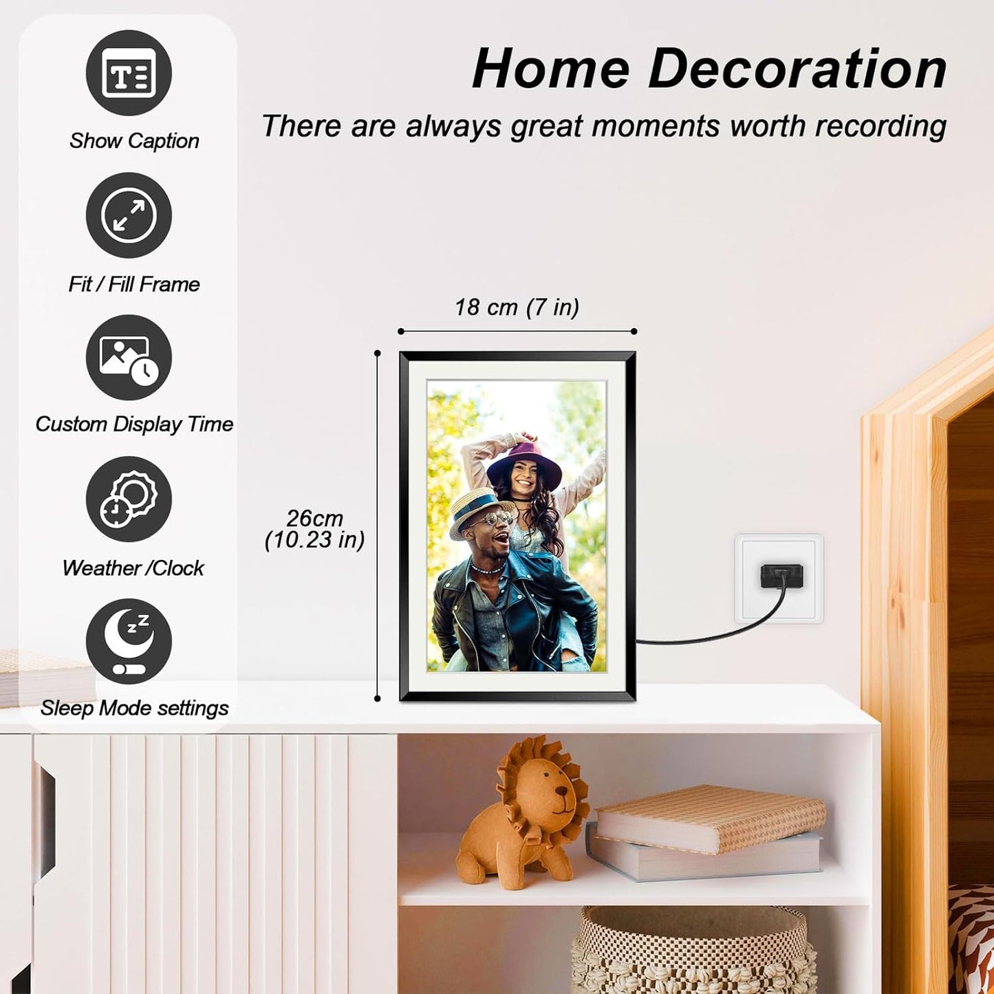 WiFi Digital Picture Frame 10.1" HD Touch - 32GB Memory, Easy Photo & Video Sharing