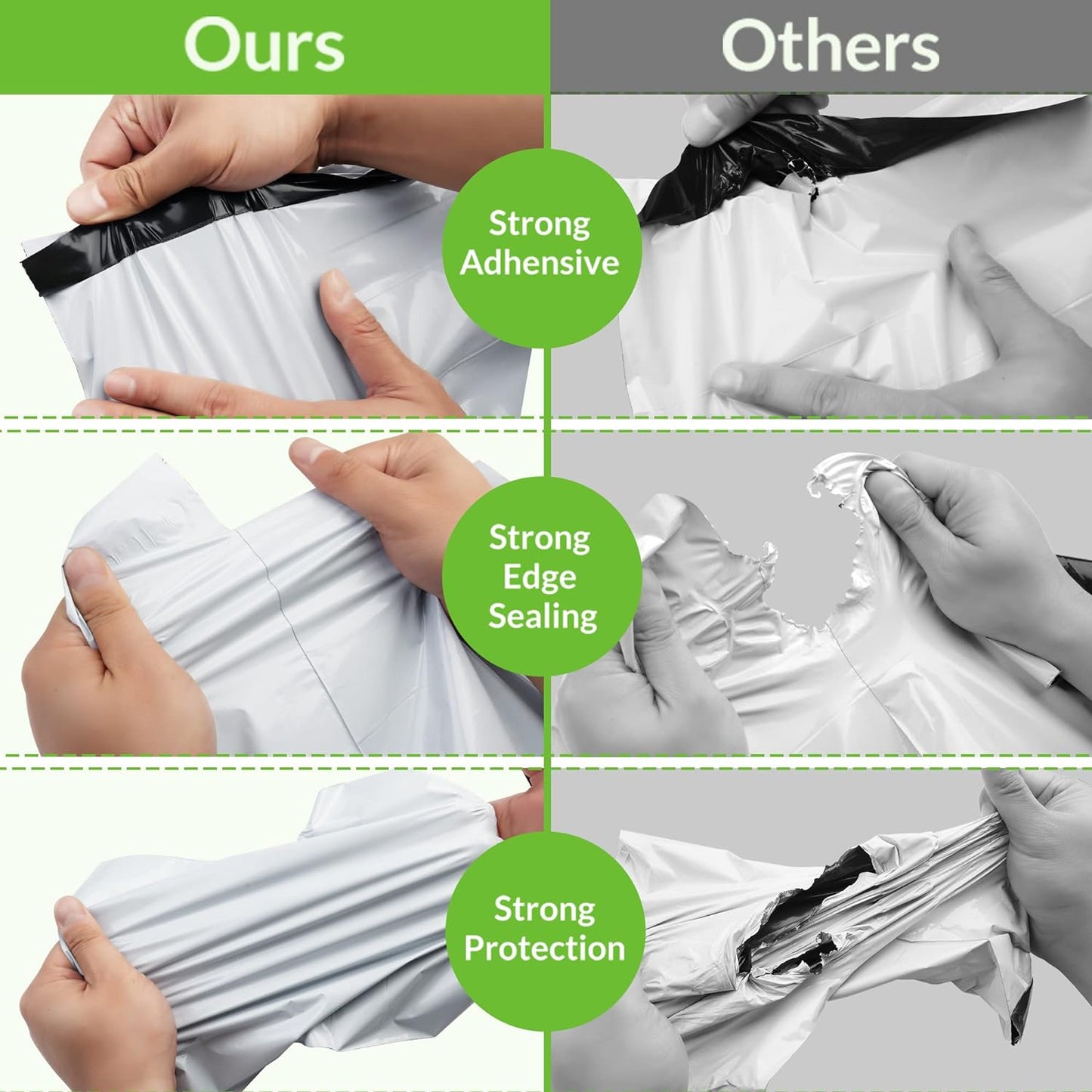 Poly Mailers 6x9" 100pcs - Waterproof Shipping Bags for Clothing & More