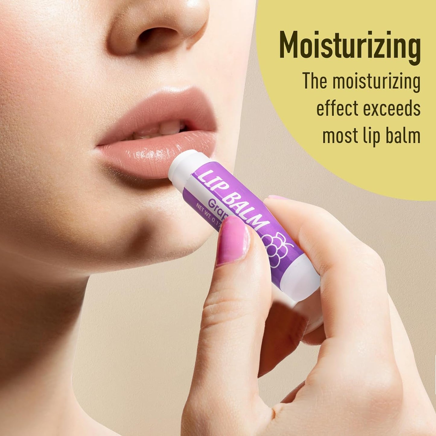 Lip Balm 8-Pack with Natural Ingredients, Vitamin E & Coconut Oil - Perfect for Dry Lips & Gift Giving