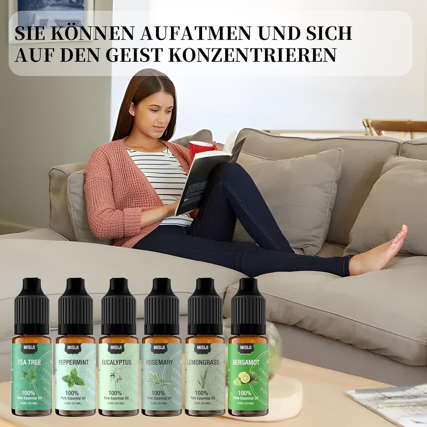 Essential Oils Set 10 Scents - Natural Aromatherapy Oils for Home & Crafting 160ml Total