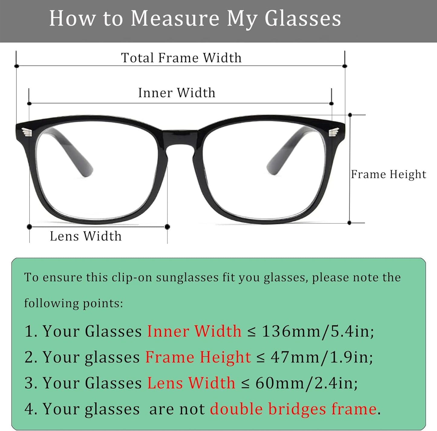 Polarized Clip-On Sunglasses for Over Prescription Glasses, UV400, Flip-Up, Black - Ideal for Driving & Outdoor Sports
