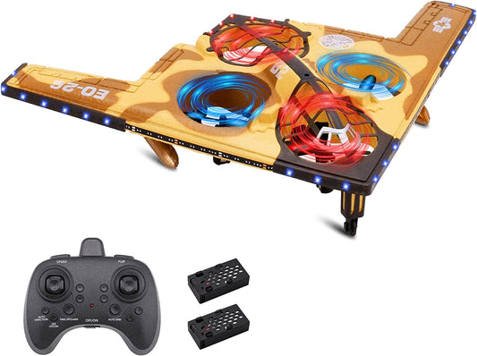 Beginner Remote Control Airplane for Kids 8-12, Cool LED-Lit RC Jet Plane, Stunt-Performing, Easy Maneuverability, Safe & High-Quality Material, Inspired by B2 Spirit Bomber - Perfect Gift for Young Flight Enthusiasts