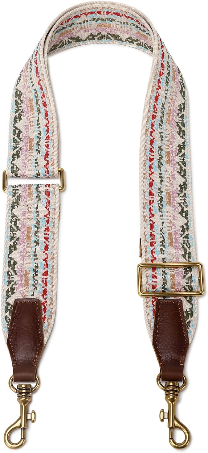 Adjustable Cowhide Head Wide Shoulder Strap for Bags and Guitars