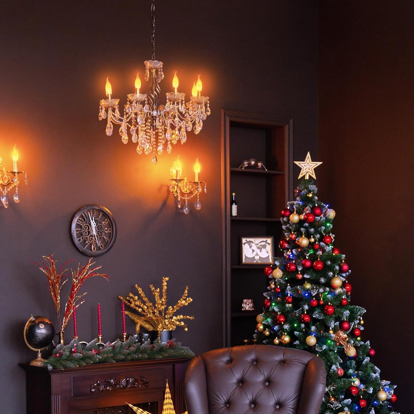 Enhance Your Home with a 6-Pack of 3-Mode E12 Flame LED Light Bulbs for Indoor & Outdoor Decor