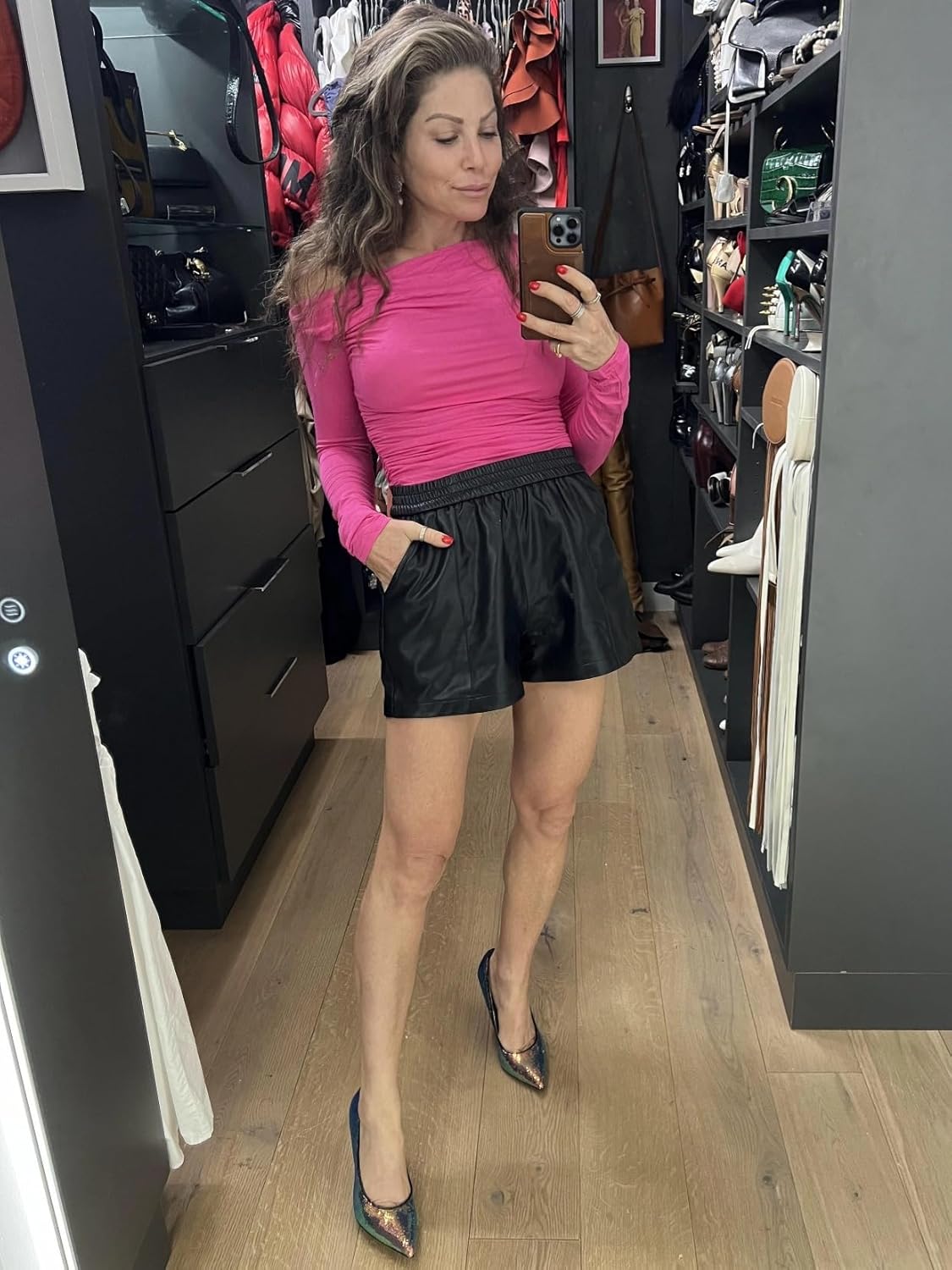 Size Small Hot Pink Off-Shoulder Crop Top for Casual to Business Looks