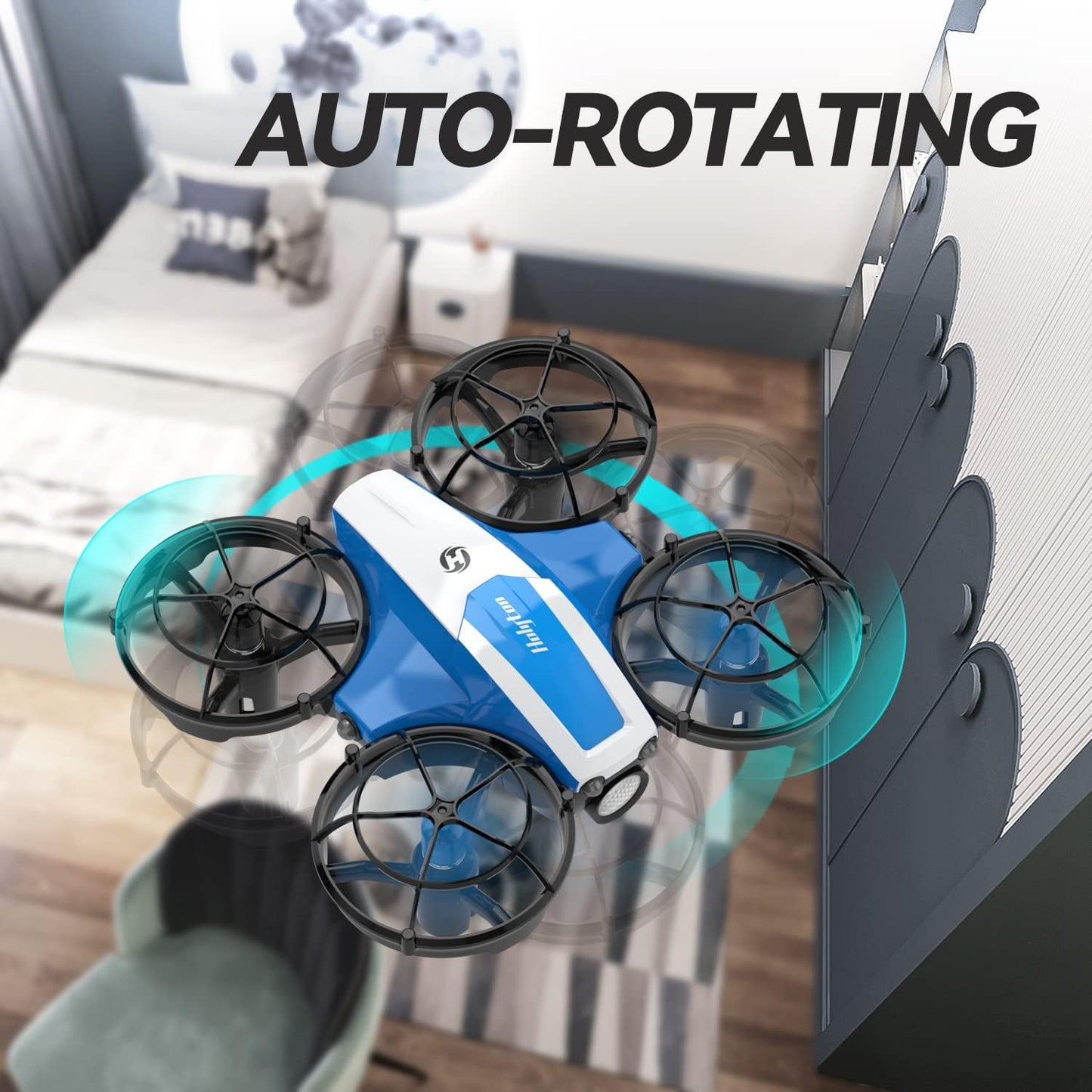 Blue Mini Drone for Kids - Remote Control Quadcopter with 21 Min Flight Time