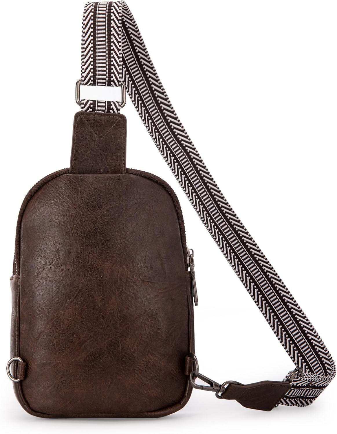 Vegan Leather Crossbody Sling Bag for Women - Perfect for Travel & Everyday Use, Western Design, B-Coffee