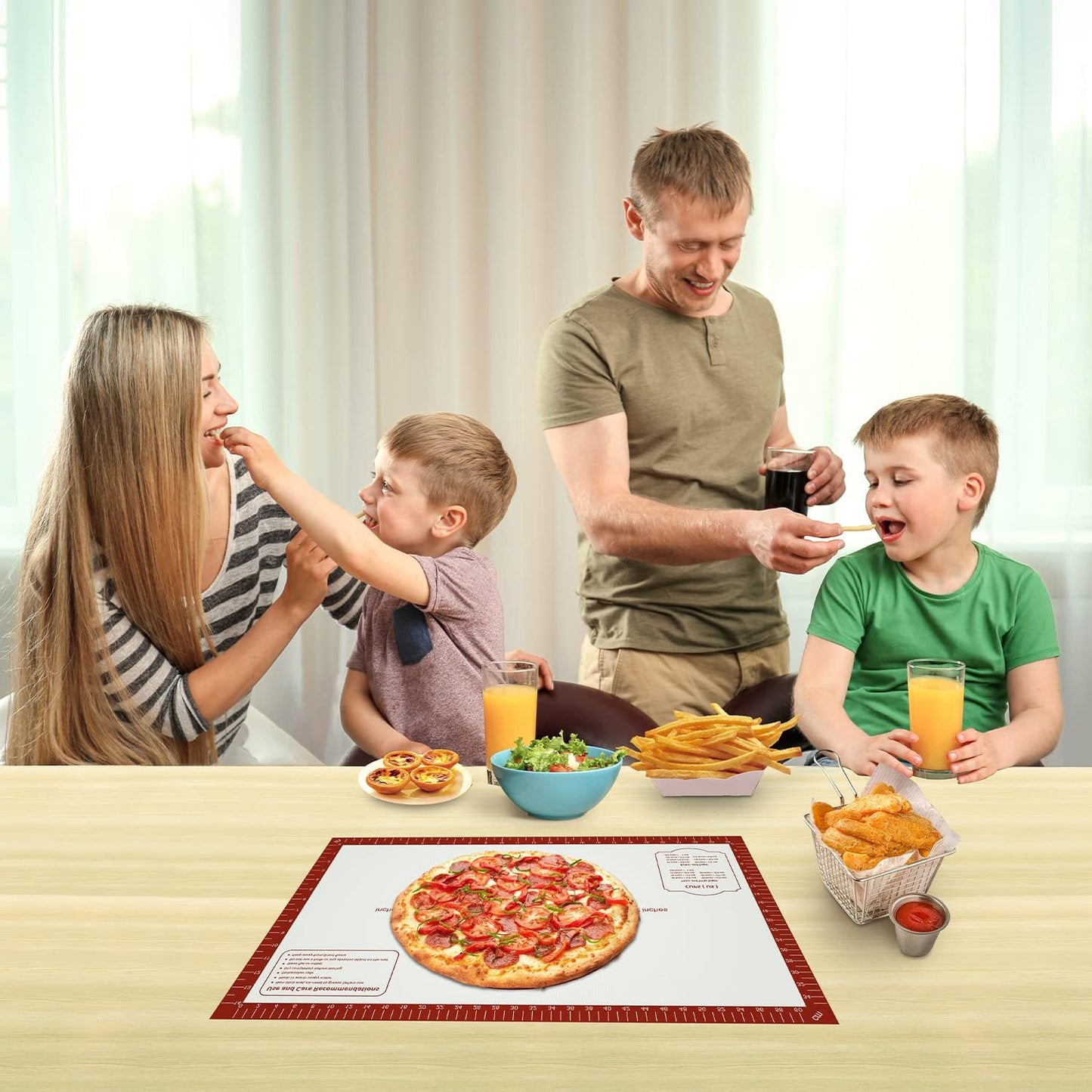 Non-Stick Silicone Baking Mat 26 x 16 Inch, Extra Large for Pastry, Cookies, Bread Dough - Nonslip and Heat Resistant