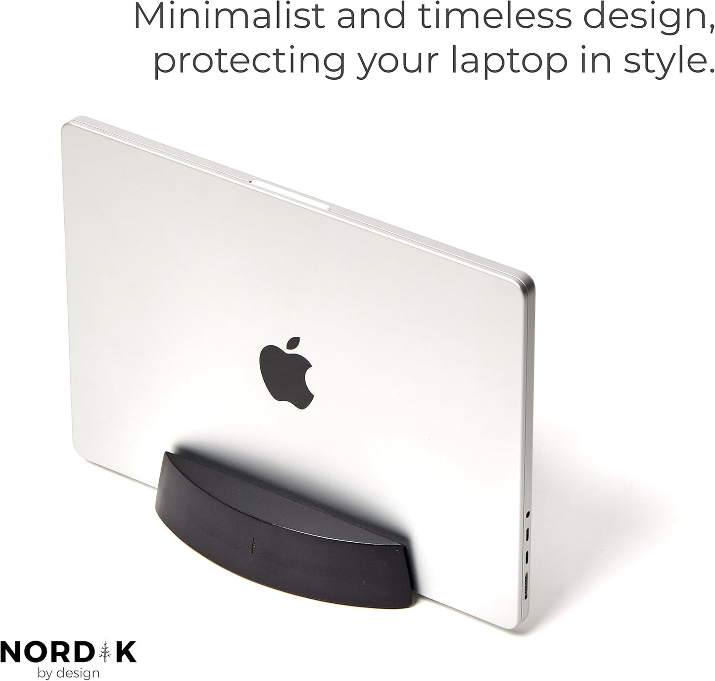 Space-Saving Vertical Laptop Stand - Home Office Dock for Multiple Devices, Black