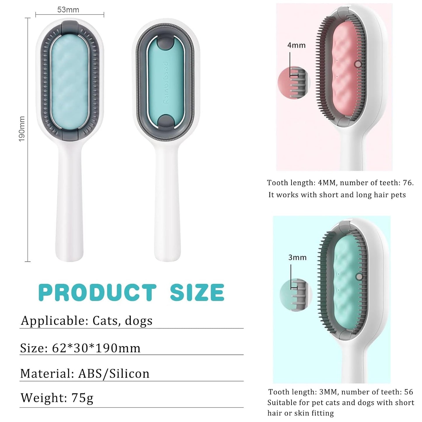 Maximize Pet Grooming with 4-in-1 Cat Brush: For Shedding, Massage & Cleaning