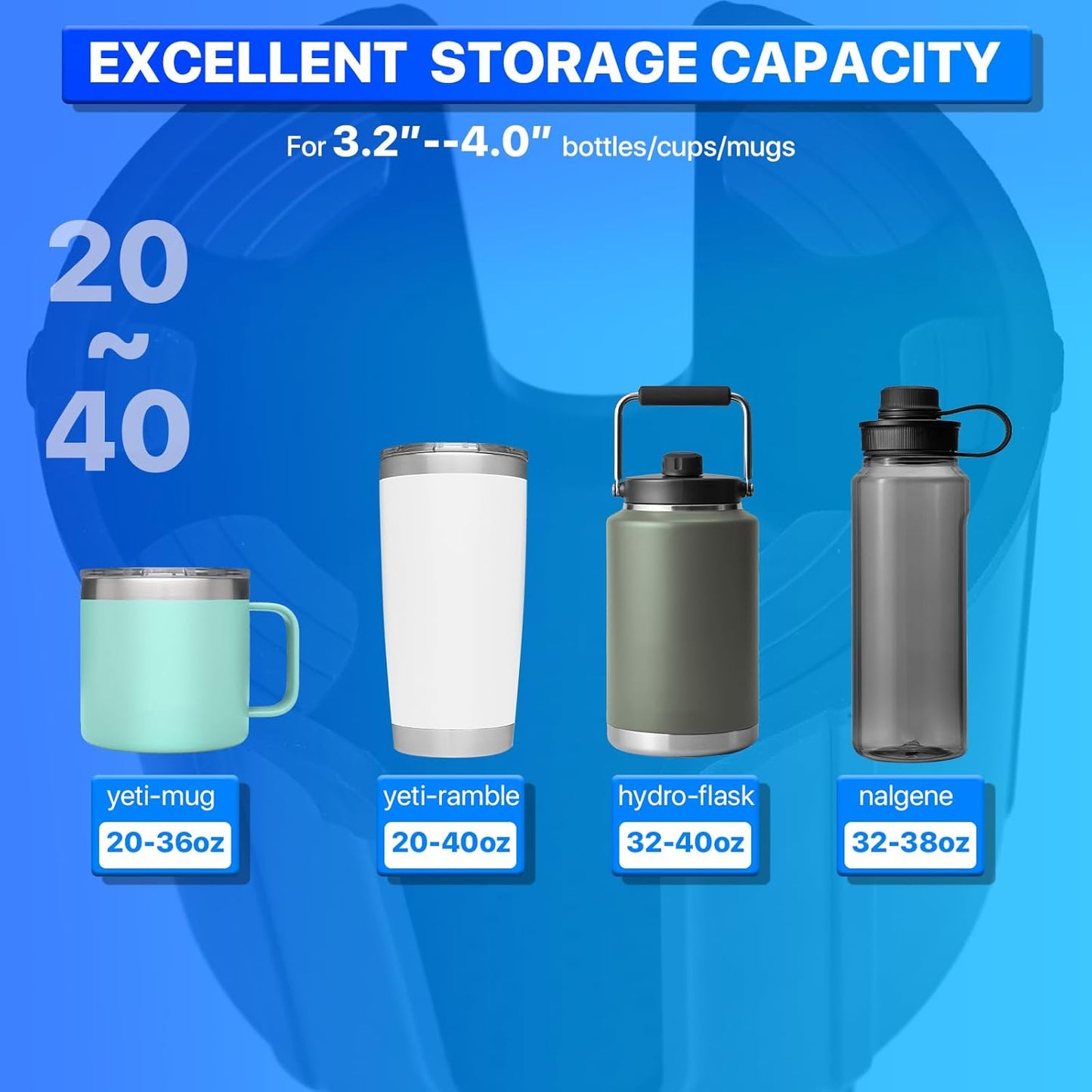 Maximize Space with Our Cup Holder Expander Adapter – Fits Yeti, Nalgene, Hydro Flasks & More!