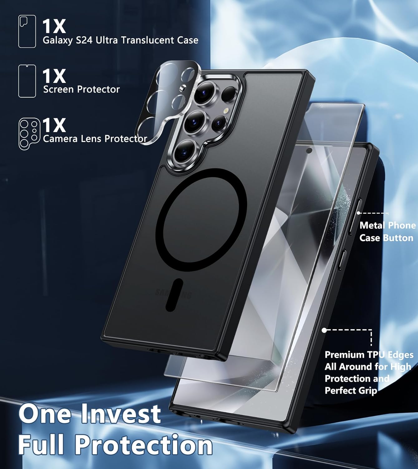 Samsung Galaxy S24 Ultra Case: Slim, Shockproof & Magnetic with Enhanced Protection