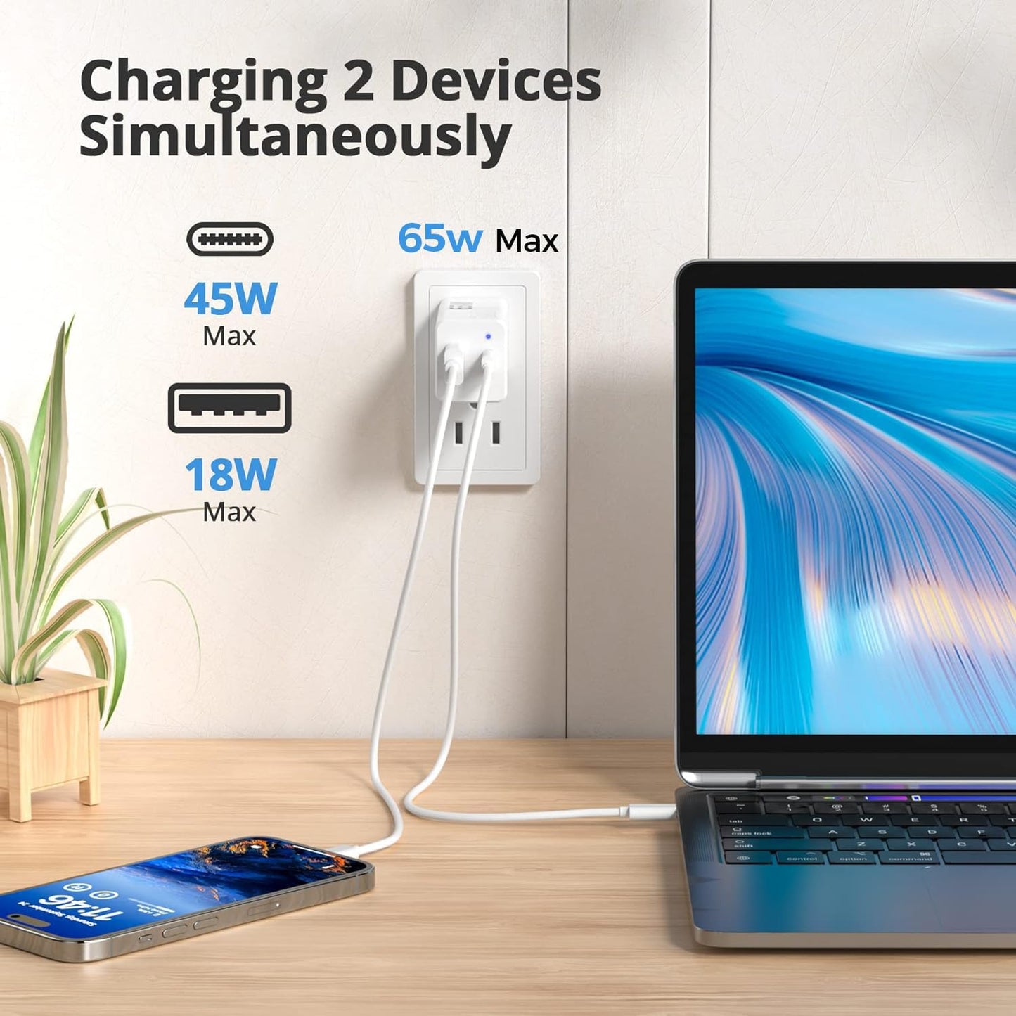 Maximize Your Charging with 65W USB C GaN Charger – Universal, Compact & Fast