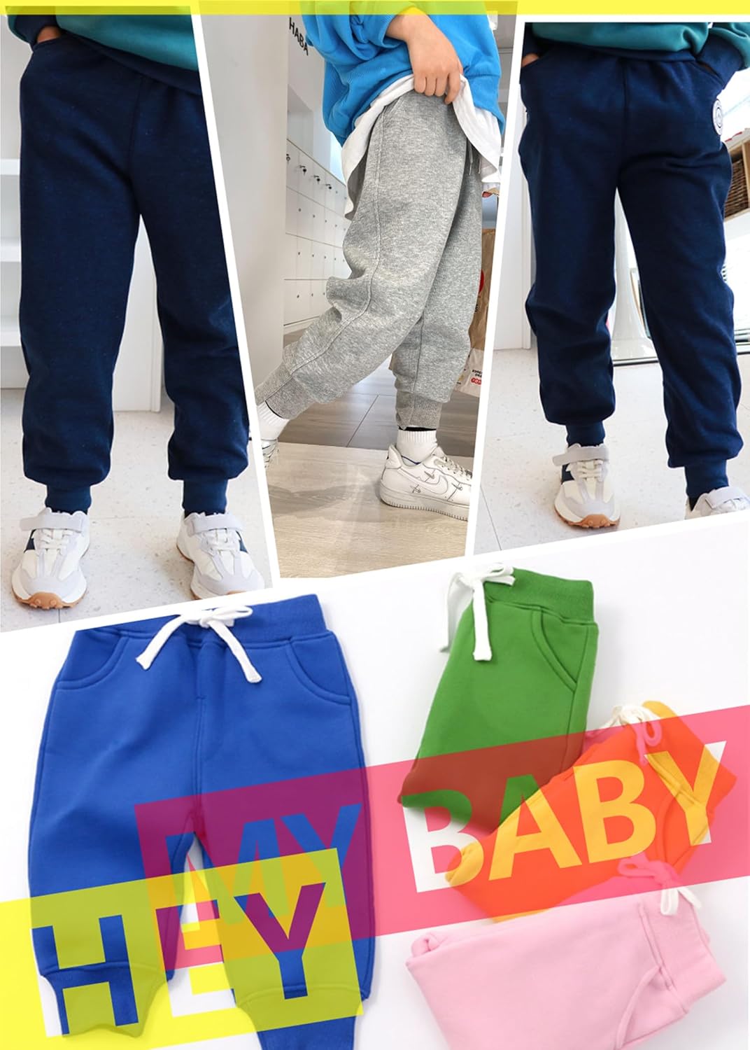 Orange Unisex Toddler Jogger Pants 2T - Cotton Blend for Warmth & Comfort