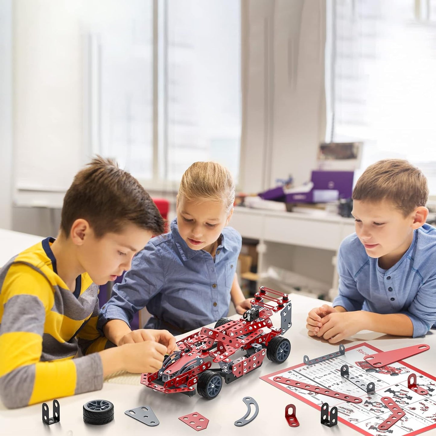 Engage Kids in STEM Learning with 287-Piece Car Building Kit for Ages 8-12: A Perfect Educational Toy for Aspiring Engineers