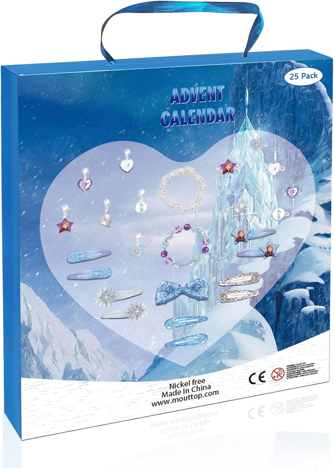 Girls Christmas Advent Calendar - 24 Day Countdown with DIY Charm Bracelet & Accessories