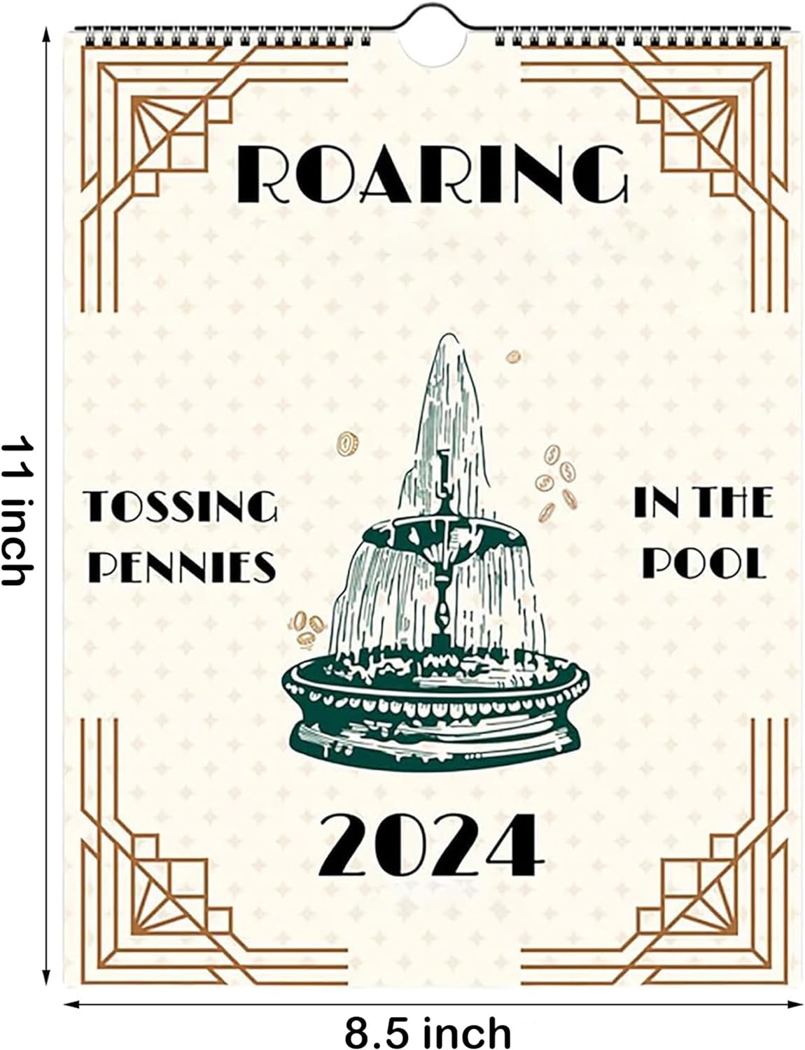 Roaring 2024 Wall Calendar: 12-Month Planner with Inspirational Quotes, Easy Hanging Design, and High-Quality Material for Home or Office