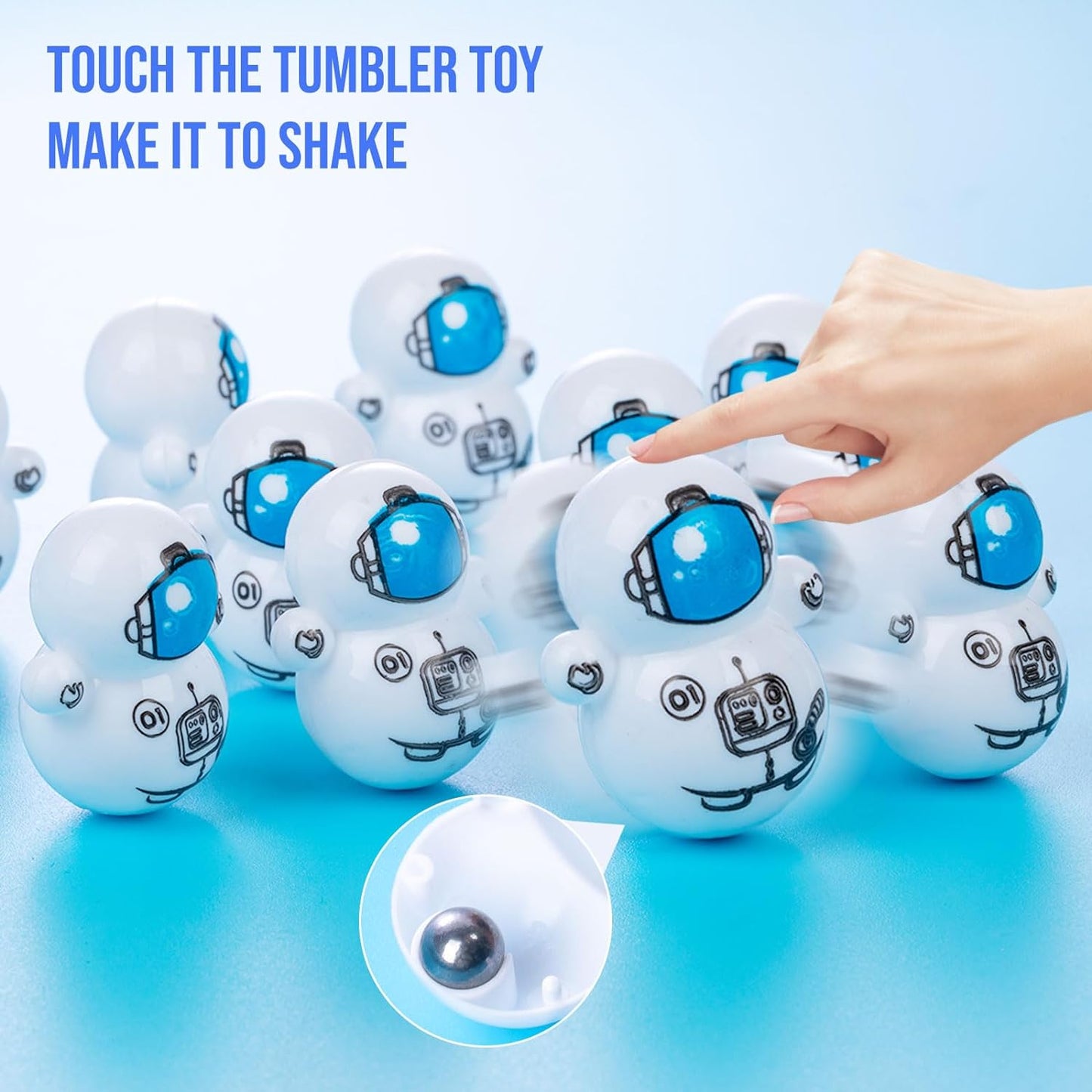 Math Education Toys for Kids, 50-Piece Mini Tumbler Set for Learning and Fun