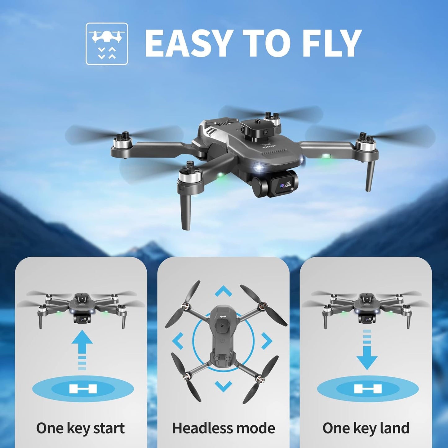 Discover Aerial Photography with Our Foldable Drone: 1080P HD Camera, Dual Batteries, and Enhanced Flight Controls
