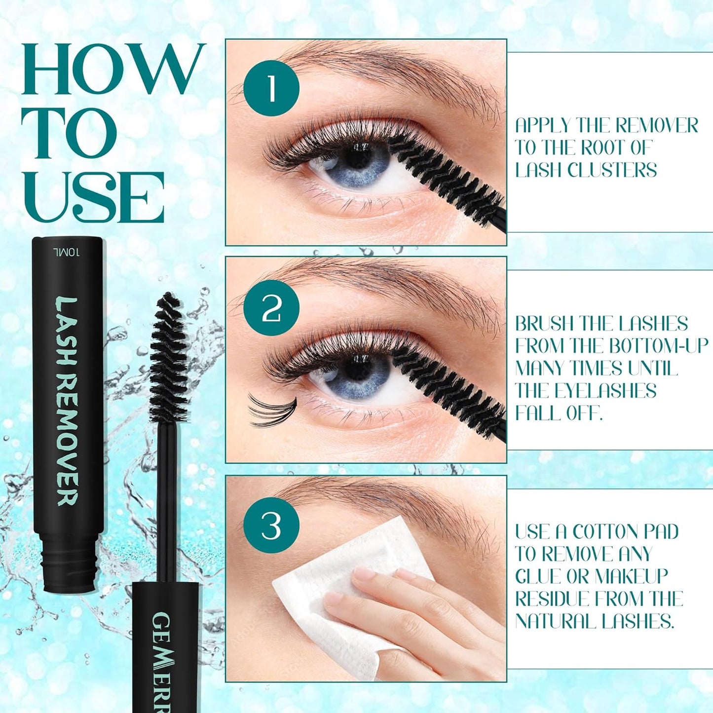 Easily Remove Eyelash Extensions at Home with Our Gentle 10ml Lash Glue Remover