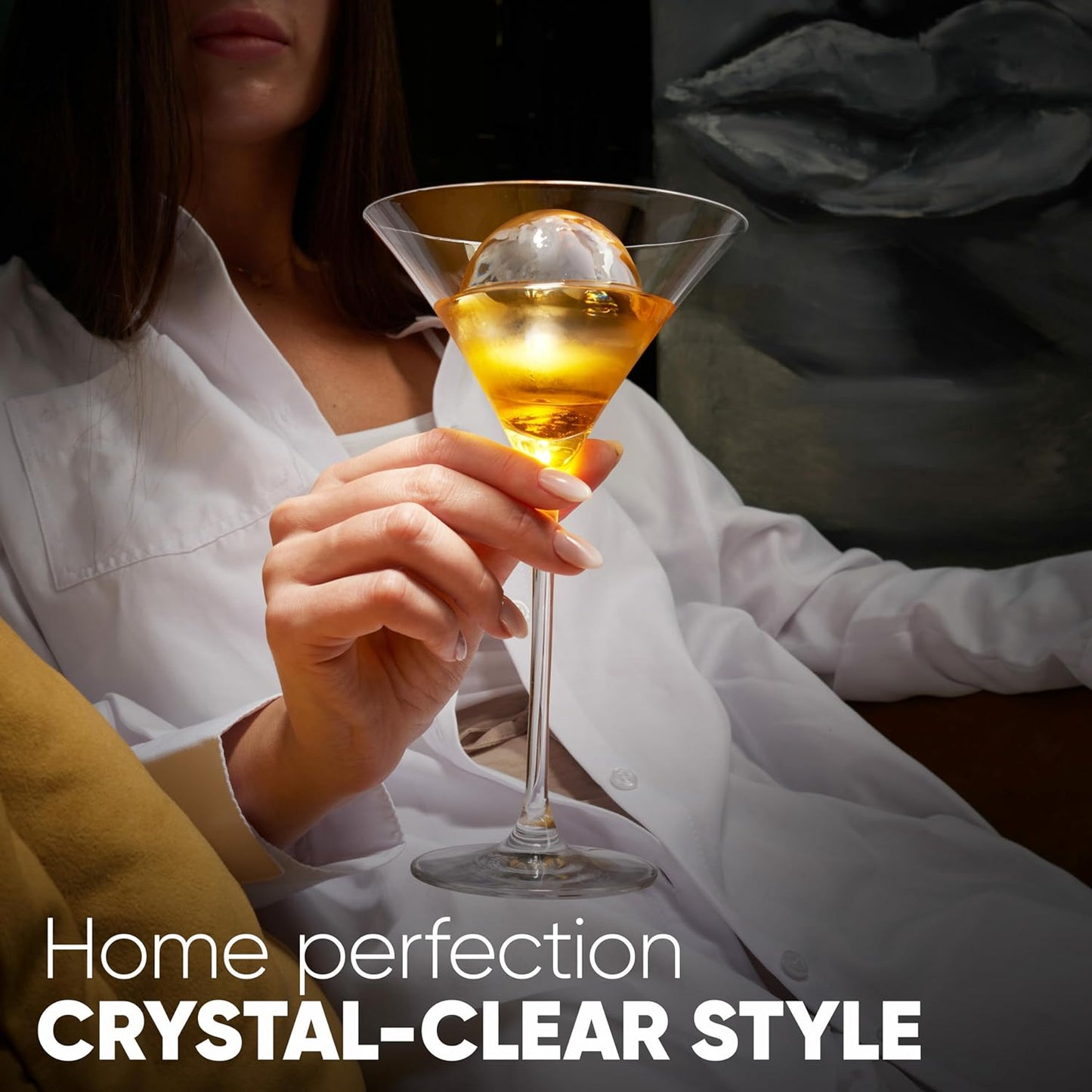 Premium Clear Ice Ball Maker: Crystal Clear 2.4" Ice Spheres for Whiskey & Cocktails