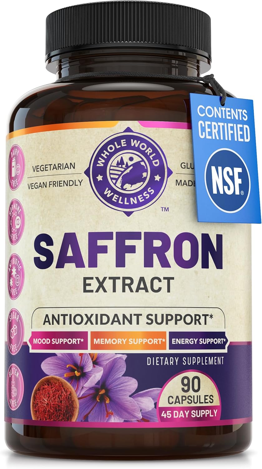 Boost Your Health with 100% Pure Saffron Extract: Supports Mood, Memory, Digestion, and Eye Health