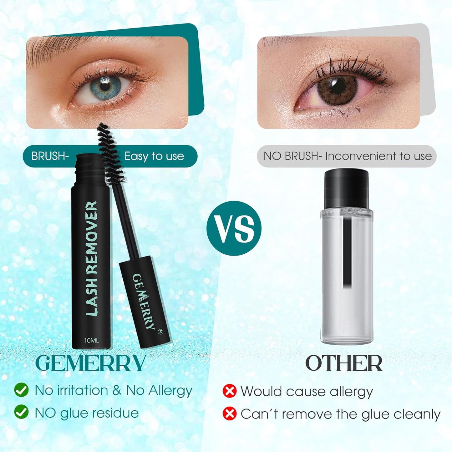 Easily Remove Eyelash Extensions at Home with Our Gentle 10ml Lash Glue Remover