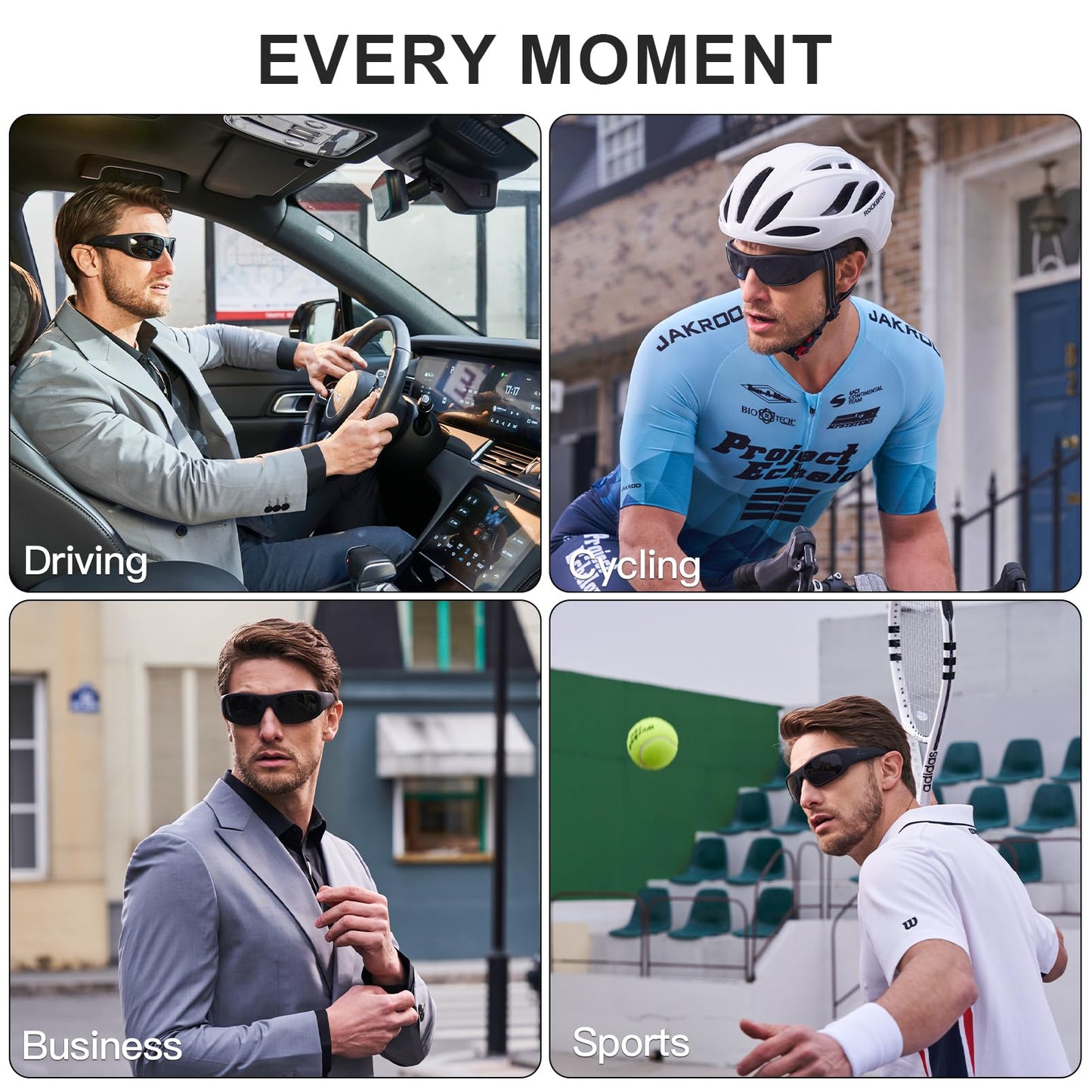 Bluetooth Audio Sunglasses Open Ear Sport Glasses UV400 ANSI Z87.1