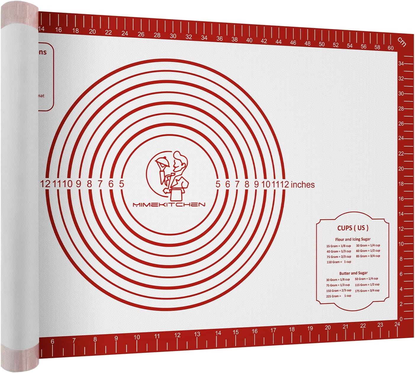 Non-Stick Silicone Baking Mat 26 x 16 Inch, Extra Large for Pastry, Cookies, Bread Dough - Nonslip and Heat Resistant