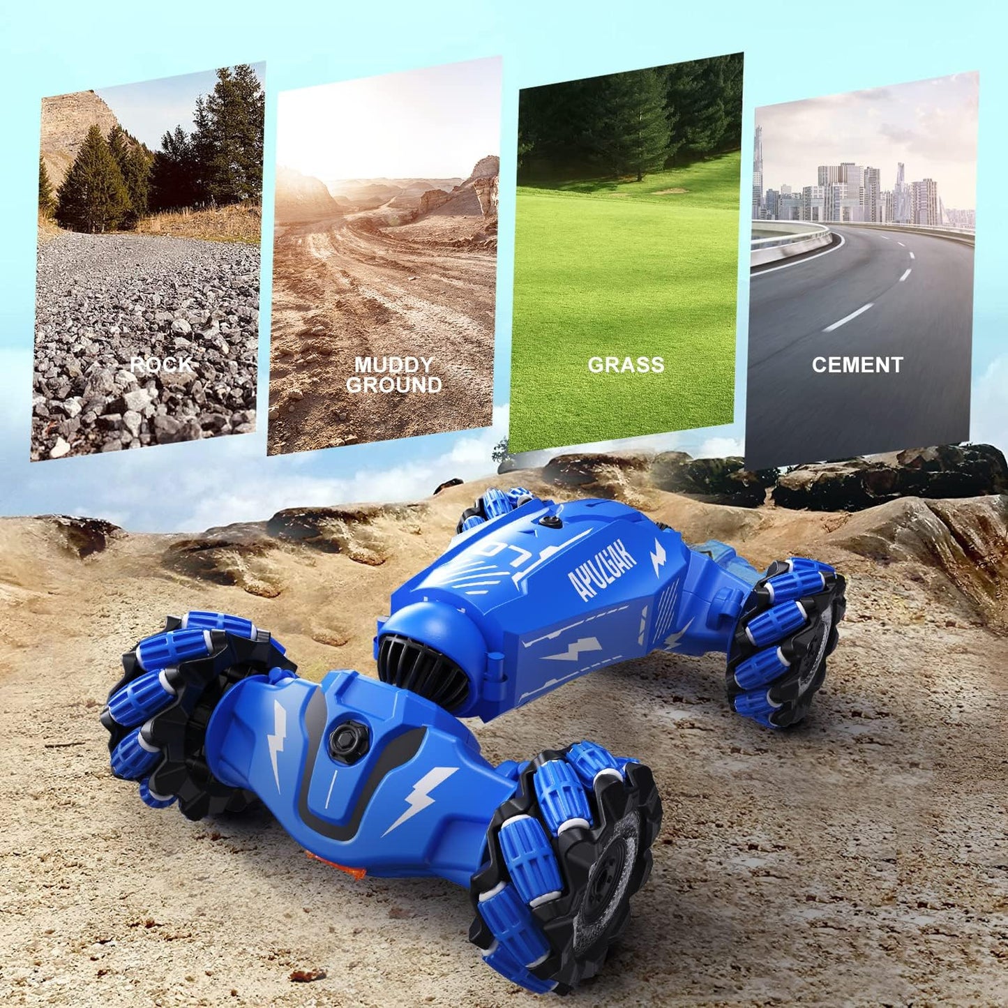 Hand Gesture RC Stunt Car with LED Lights & Music - Ultimate Toy for Kids Ages 6-10