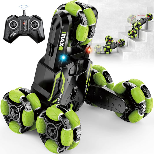 Ultimate 5WD RC Stunt Car with 360 Rotating, Double Sided Flip & Deformation - Perfect for All Terrains!
