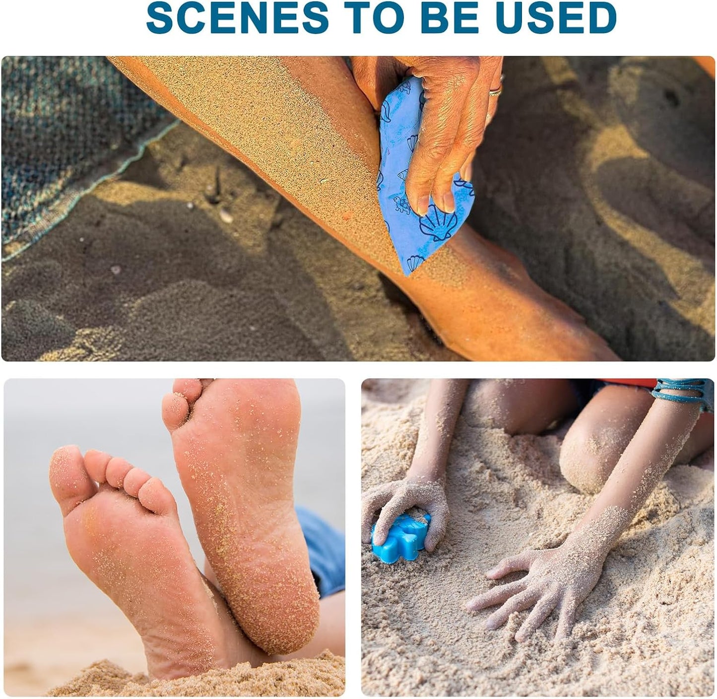 Beach Sand Removal Bag | Gentle, Skin-Friendly & Talc-Free | Natural Alternative for Effective Sand Cleaning (Turtle)