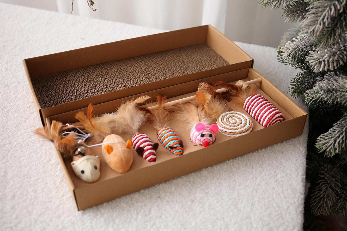 Interactive 7-Piece Cat Toy Set: Engage Your Indoor Cat with Variety